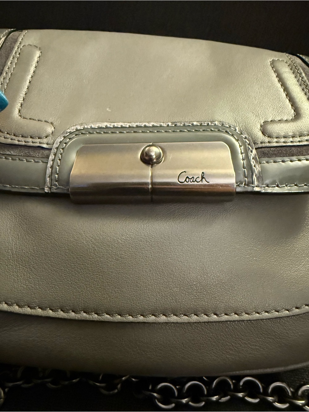 Coach Kristin Spectator Leather Crossbody 46004 Gunmetal Hardware - Picture 3 of 12